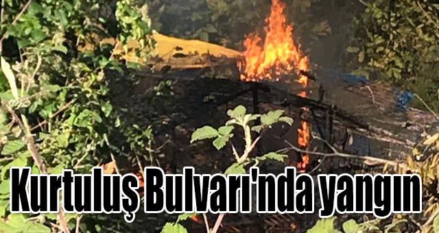 Kurtuluş Bulvarı'nda yangın 