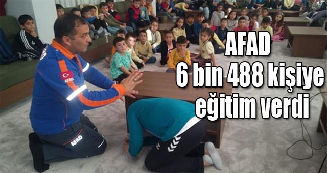 AFAD 6 bin 488 kişiye eğitim verdi