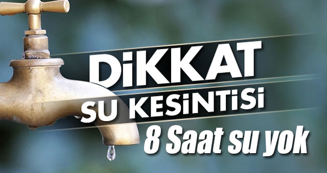 Derince'ye 8 saat su yok