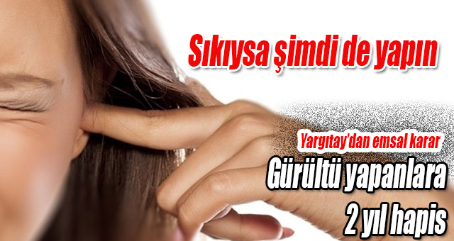 Gürültü yapanlara 2 yıl hapis