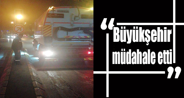 Büyükşehir’den trafik kazasına anında güvenlik müdahalesi