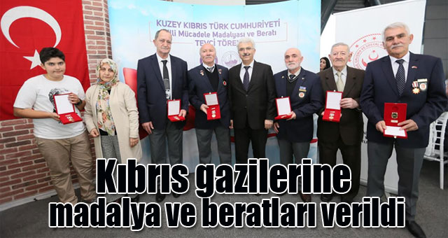 Kıbrıs gazilerine madalya ve beratları verildi