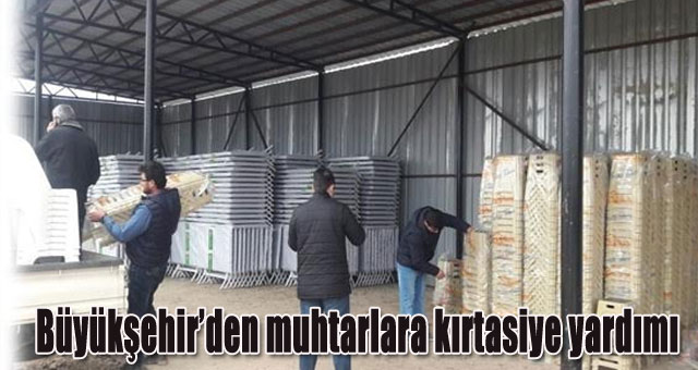 Büyükşehir’den muhtarlara kırtasiye yardımı