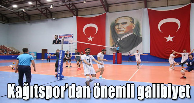 Kağıtspor’un voleybolcularından önemli galibiyet   