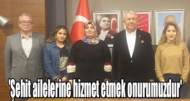 Sarıbay; 'Şehit ailelerine hizmet etmek onurumuzdur'