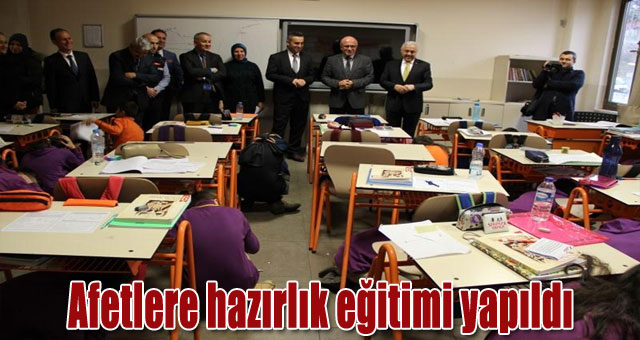 Afetlere hazırlık eğitimi yapıldı