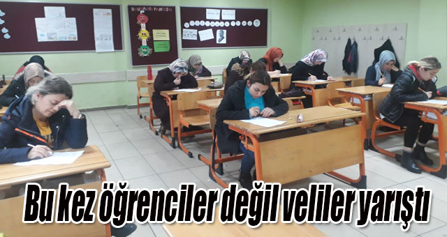 Bu kez öğrenciler değil veliler yarıştı