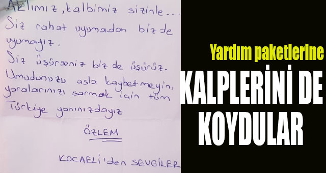 İzmitliler Elazığ için yardım paketlerine 