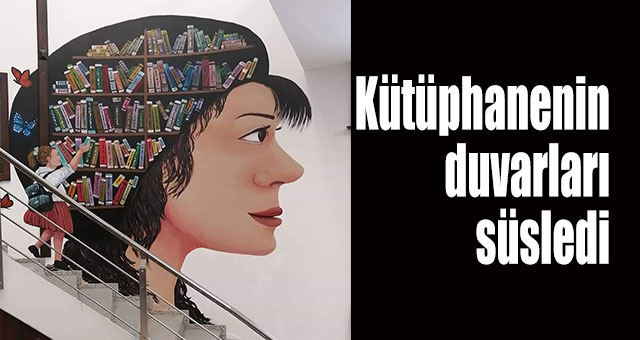 Modern İzmit Kütüphanesinin duvarlarını Ecaterina renklendirdi