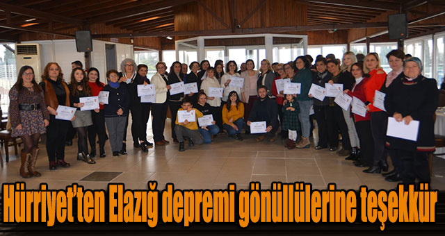 Başkan Hürriyet’ten Elazığ depremi gönüllülerine teşekkür