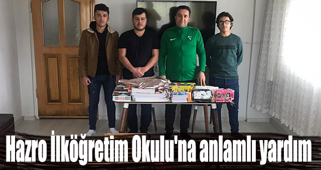 Gökbudak'dan, Hazro'ya anlamlı yardım
