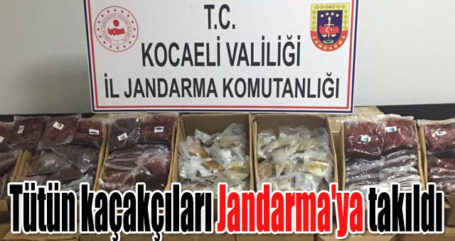 Tütün kaçakçıları Jandarma'ya takıldı