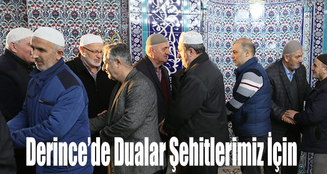 Derince’de Dualar Şehitlerimiz İçin