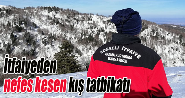 İtfaiyeden nefes kesen kış tatbikatı