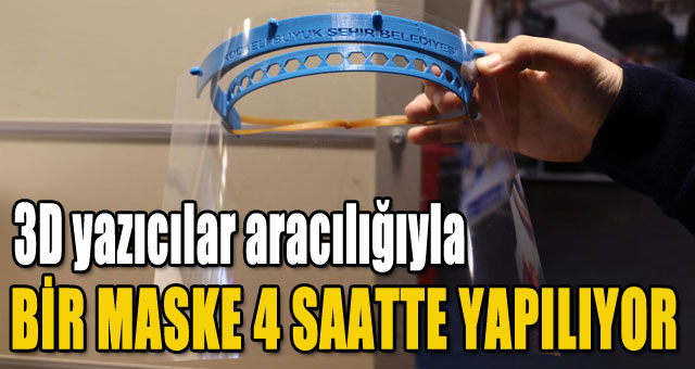 Kocaeli Bilim Merkezi’nde 3D koronavirüs maskesi üretiliyor