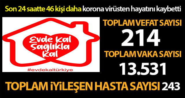 Türkiye'de vaka ve ölüm sayısı artıyor