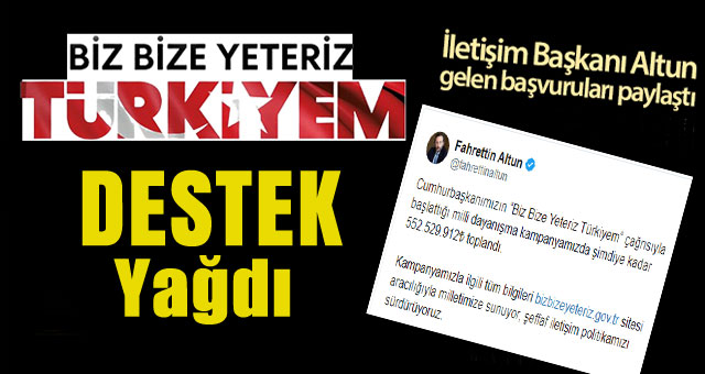 'Biz bize yeteriz' kampanyası rakamları belli oldu