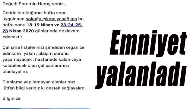 Emniyet yalanladı