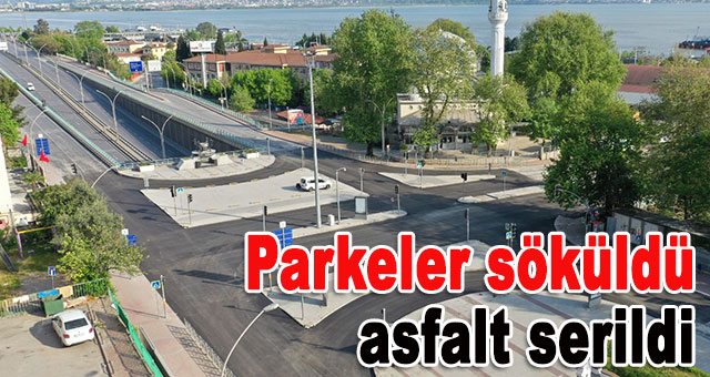 İzmit Seka Tüneli üzerindeki kavşağa asfalt serildi