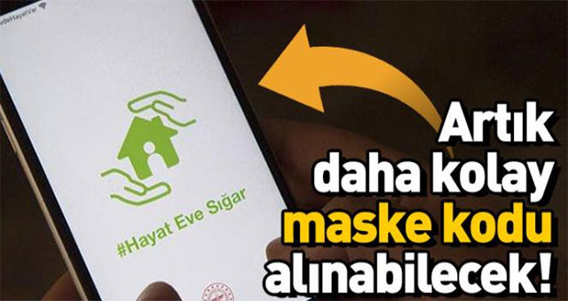 Maske için kod gelmiyor diye üzülme