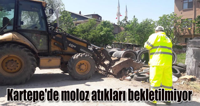 Kartepe'de moloz atıkları bekletilmiyor