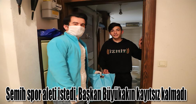 Semih spor aleti istedi, Başkan Büyükakın kayıtsız kalmadı