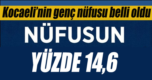 Kocaeli'de nüfusunun %14,6'sını genç nüfus oluşturdu