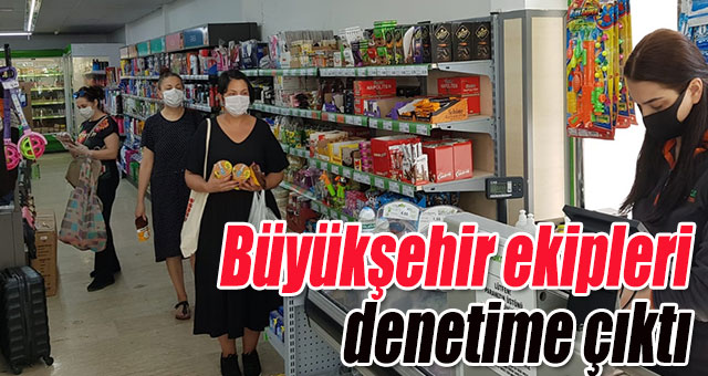  Büyükşehir’den sosyal mesafe ve maske fiyatı denetimi