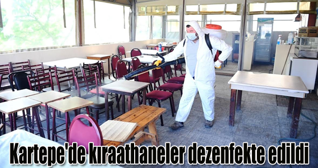 Kartepe'de kıraathaneler dezenfekte edildi