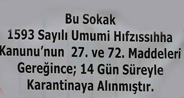 Gebze'de coronavirüs karantinası