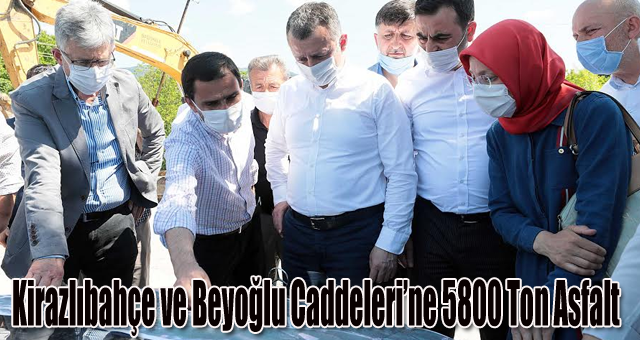 Kirazlıbahçe ve Beyoğlu Caddeleri’ne 5800 Ton Asfalt