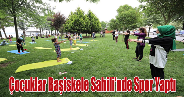 Çocuklar Başiskele Sahili’nde Spor Yaptı