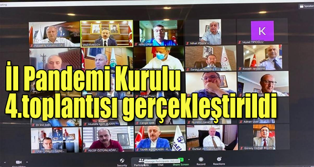 İl Pandemi Kurulu 4.toplantısı gerçekleştirildi