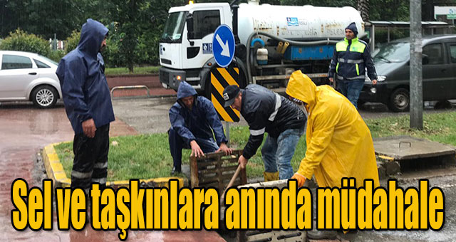 Büyükşehir ekipleri sel ve taşkınlara anında müdahale ediyor
