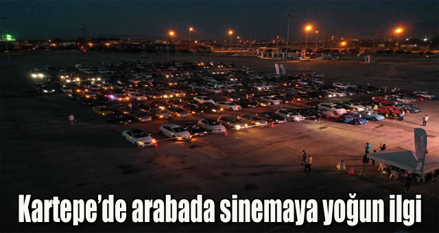 Kartepe’de arabada sinemaya yoğun ilgi
