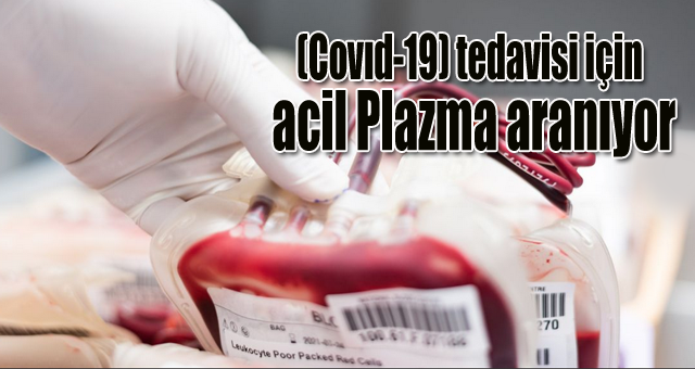 (Covıd-19) tedavisi için acil Plazma aranıyor