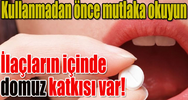 İlaçların içinde domuz katkısı var!