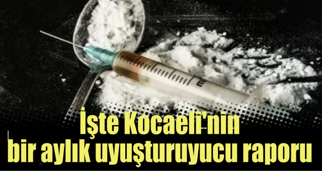İşte Kocaeli'nin bir aylık uyuşturuyucu raporu 