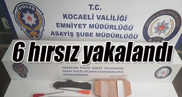 6 hırsız yakalandı