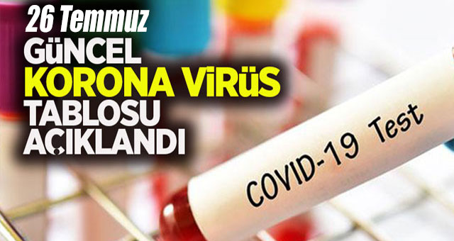 26 TEMMUZ KORONAVİRÜS TABLOSU 