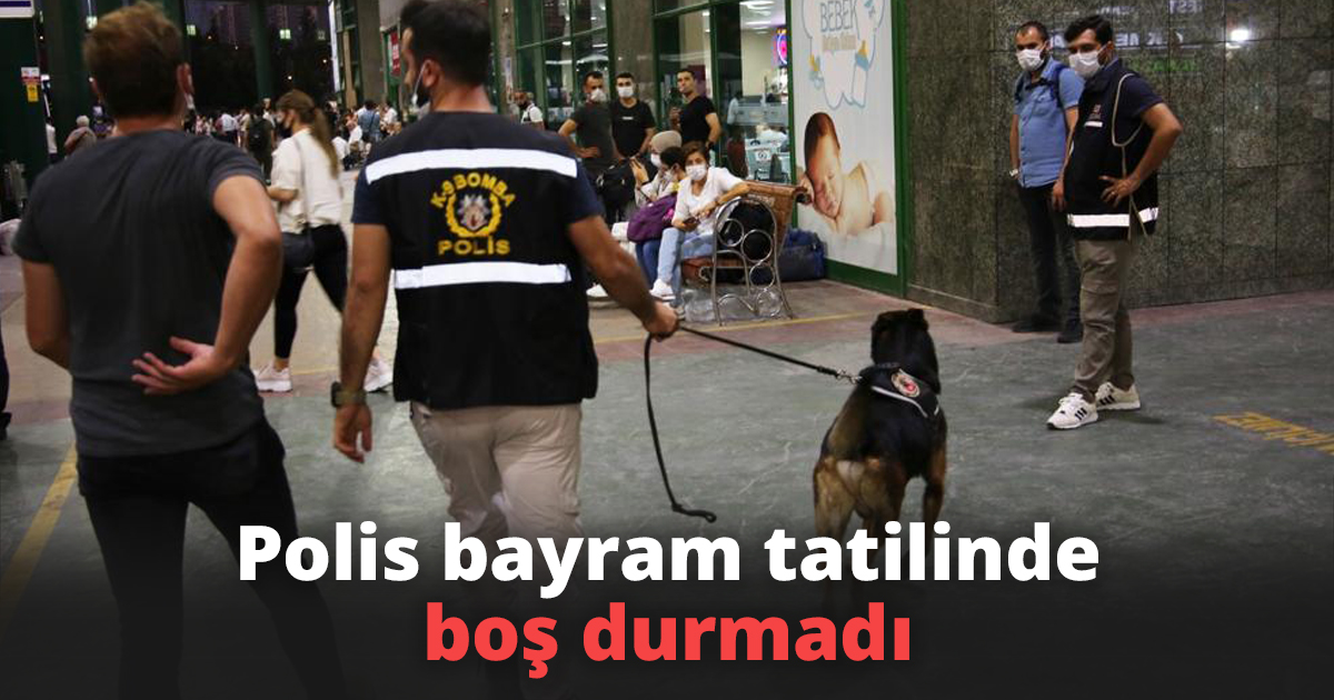 Polis bayram tatilinde boş durmadı