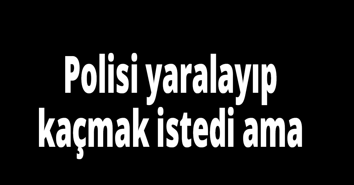Polisi yaralayıp kaçmak istedi ama