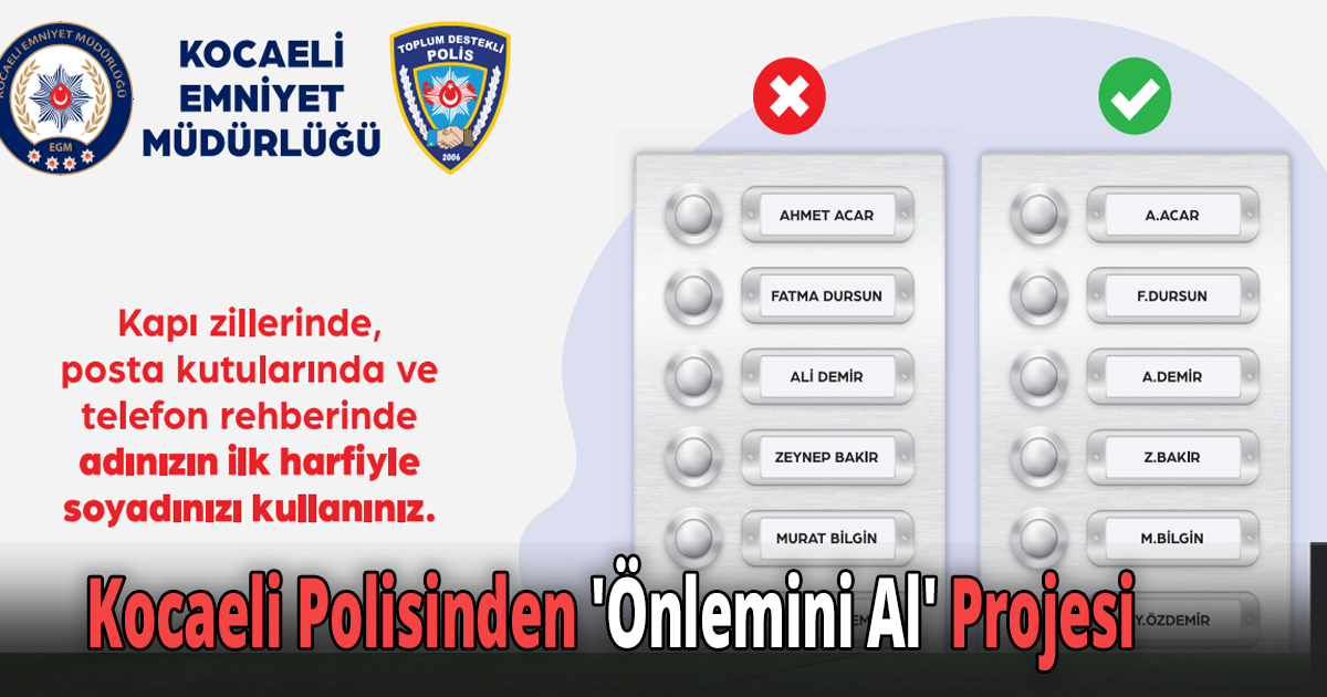 Kocaeli Polisinden ' Önlemini Al' Projesi 