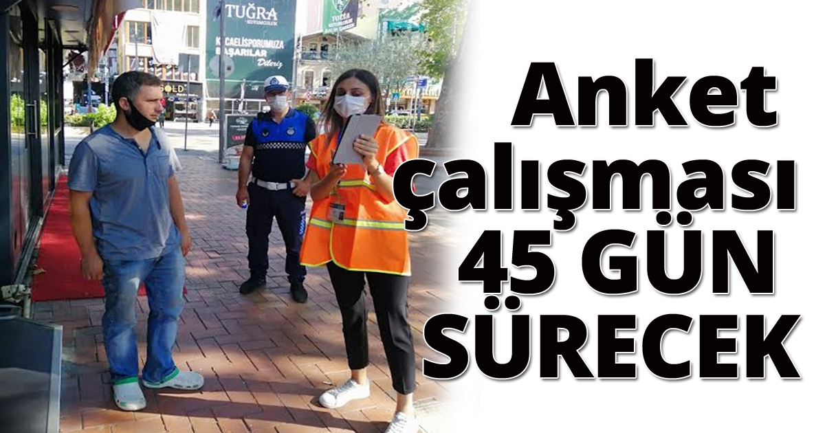 Hürriyet ve Cumhuriyet caddesi için anket çalışması 