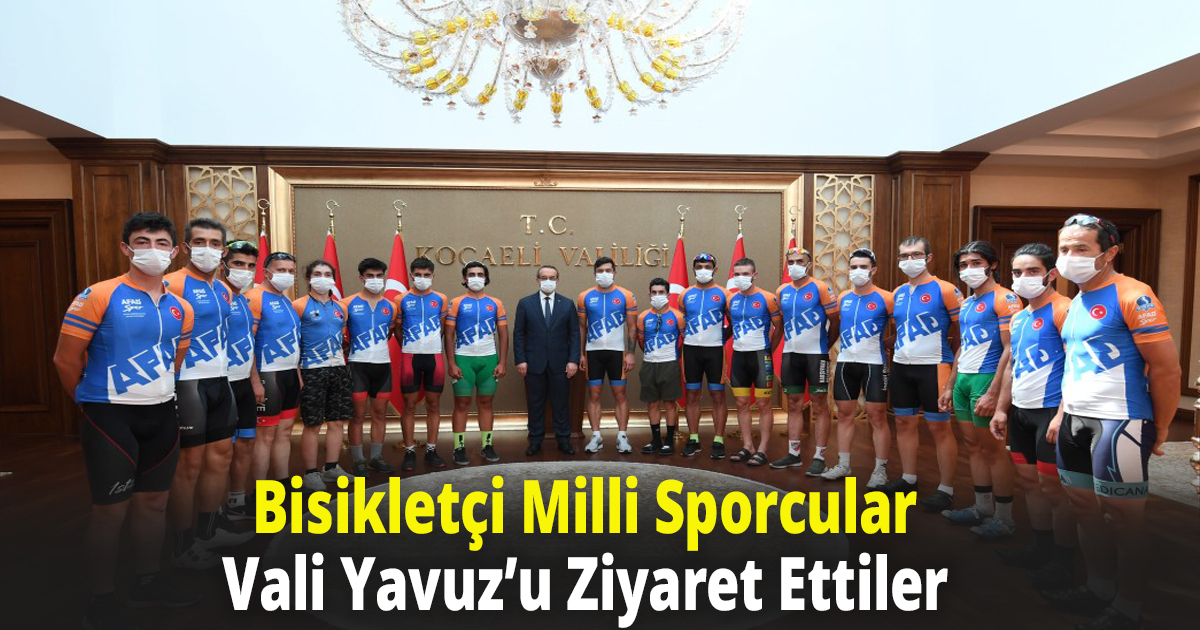 Bisikletçi Milli Sporcular, Vali Yavuz’u Ziyaret Ettiler