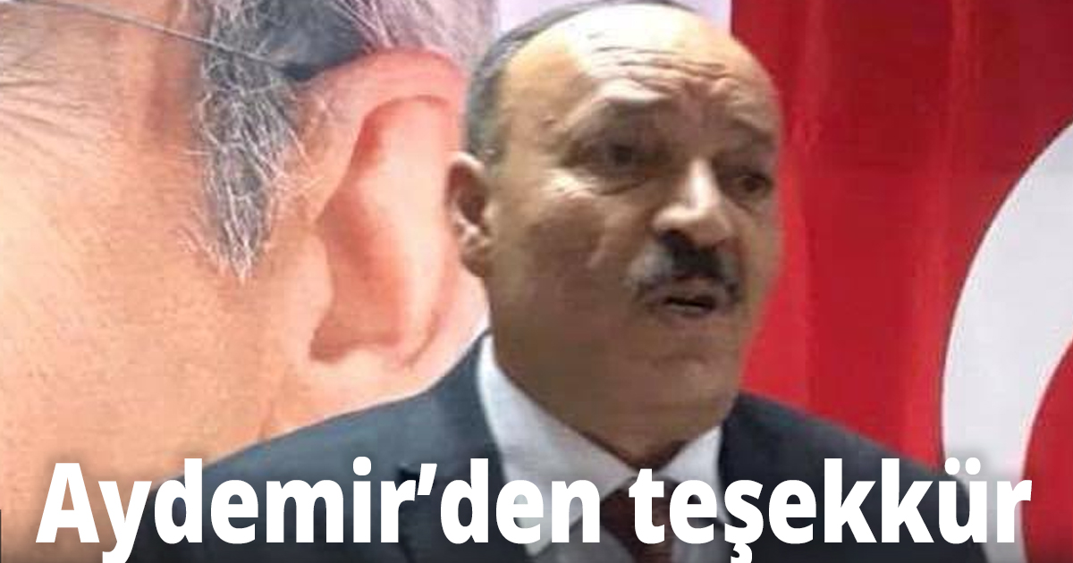 Aydemir’den teşekkür 