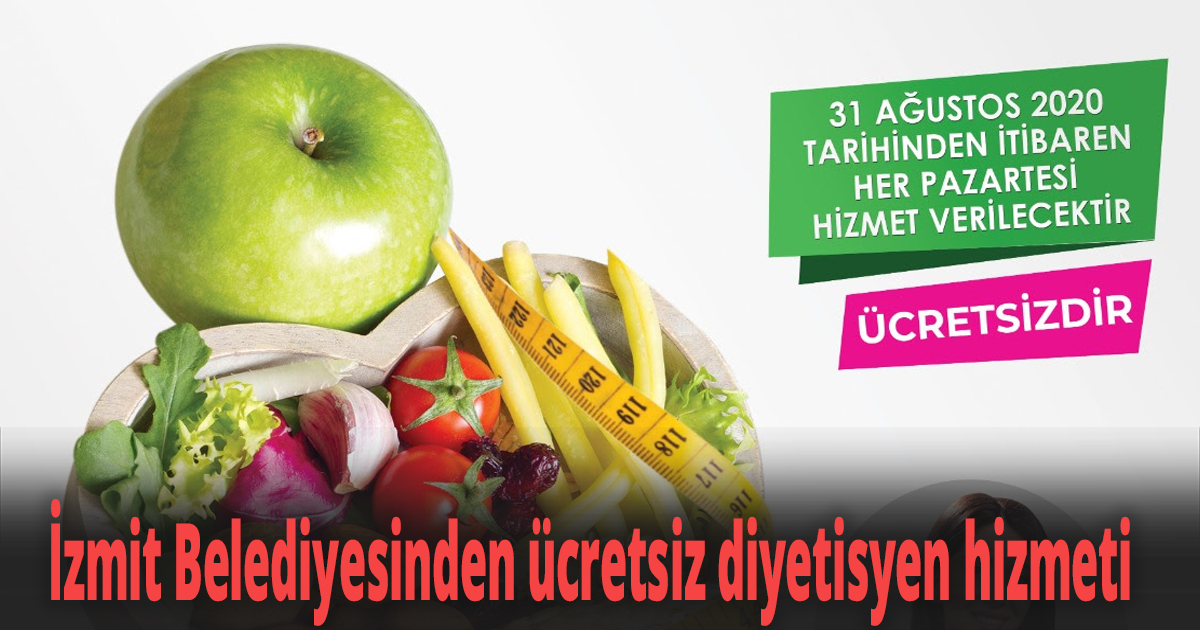  İzmit Belediyesinden ücretsiz diyetisyen hizmeti
