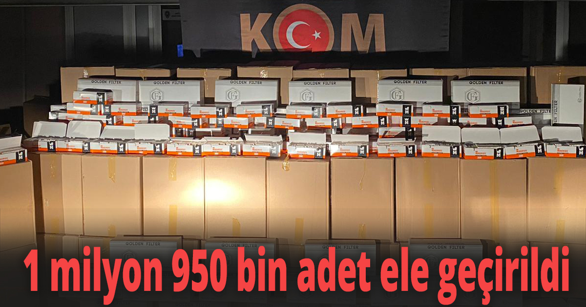 2 mlyon boş makaron ele geçirildi