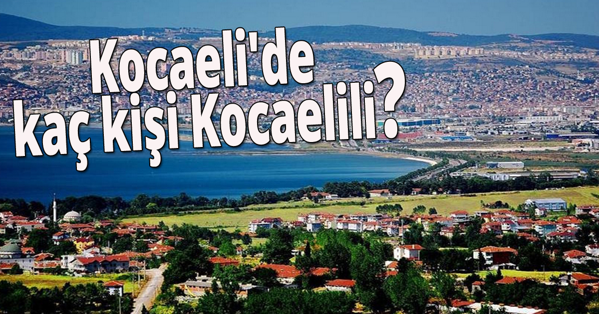 Kocaeli'de kaç kişi kocaelili?