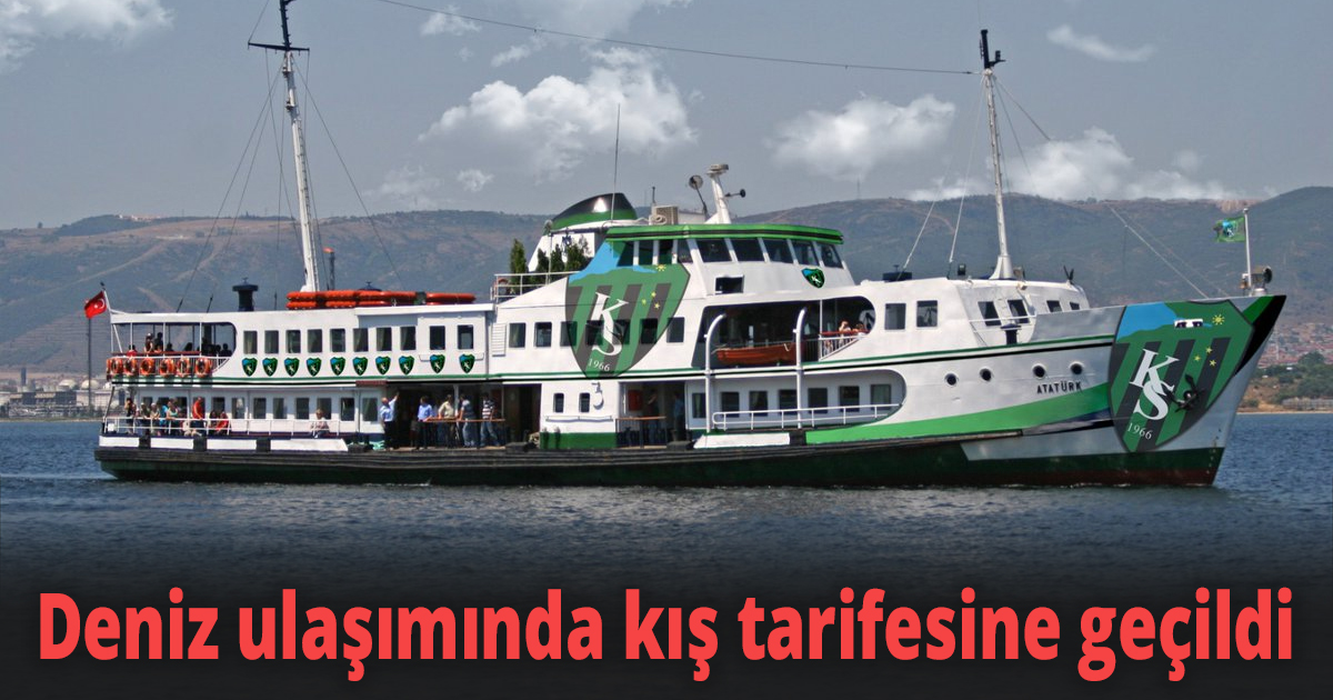 Deniz ulaşımında kış tarifesine geçildi